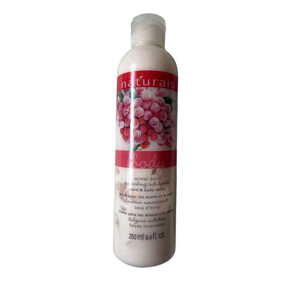 NWT AVON Naturals Hand & Body Lotion - Winter Berry - 8.4 oz